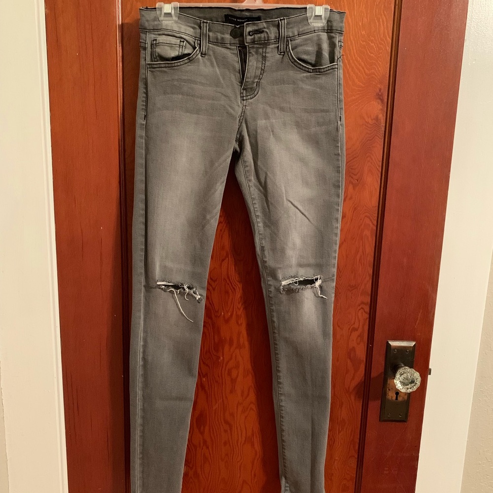 Flying Monkey Grey Distressed Jeans